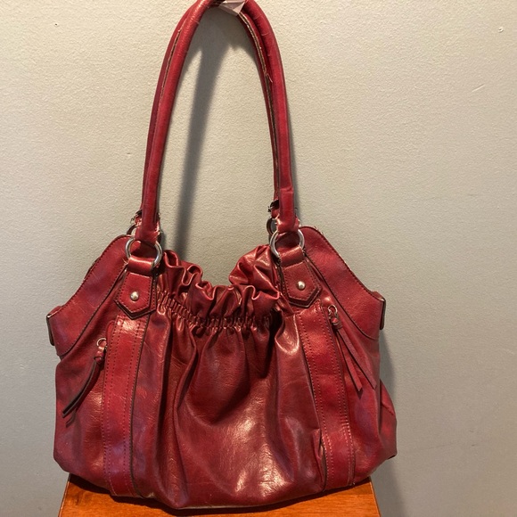 Style&Co. Handbags - Glossy, deep-red shoulder bag by Style &Co.
